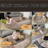 Human Dog Bed - Giant Comfy Plush with Pocket, Portable Large Bean Bag, Human-Sized Pet Bed for Naps, Extra Size Sofa - Image 6