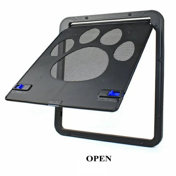 Lockable Magnetic Pet Door - Safe & Easy Install with Stylish Pattern for Dogs & Cats - Image 3