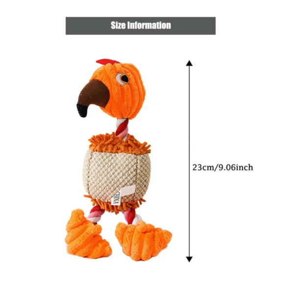 Funny Bird Shaped Plush Squeak Chew Ropes Toy - Interactive Dog Toys for Small & Large Pets - Image 9